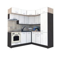 Bucatarie de Colt BIG GENA NEW ST. 190-200, Wenge / Decor 8508